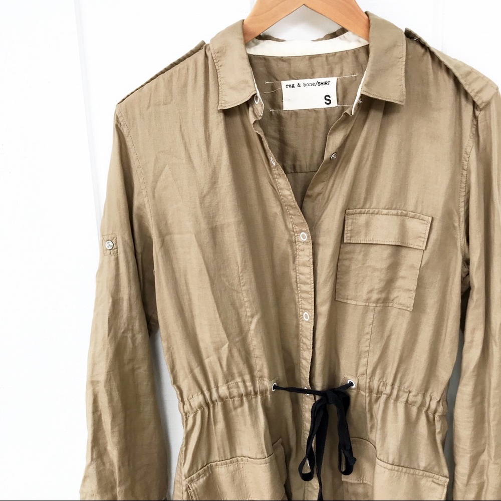 rag & bone safari linen blend tunic